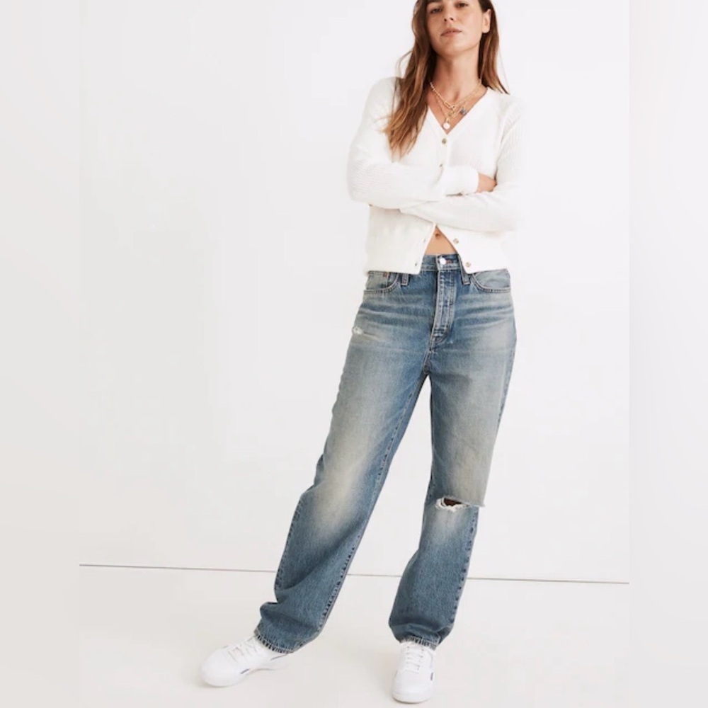 MADEWELL Denim The DadJean Duane Wash Ripped Edition Jeans Loose Fit Size 26